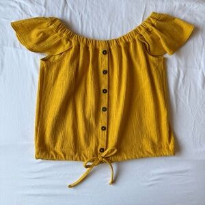 Madewell Off-Shoulder texture top